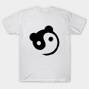 Yin Yang Panda Bambu Brand Black and White T-Shirt